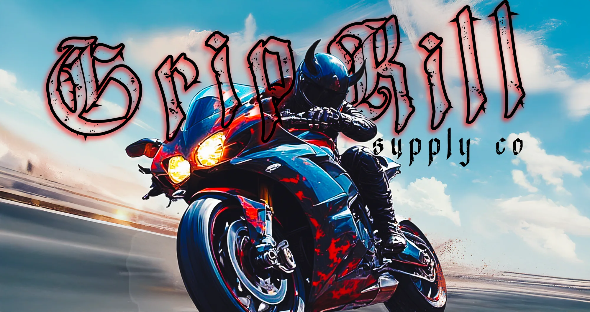Gripkill Supply Company motorcycle campaign visual